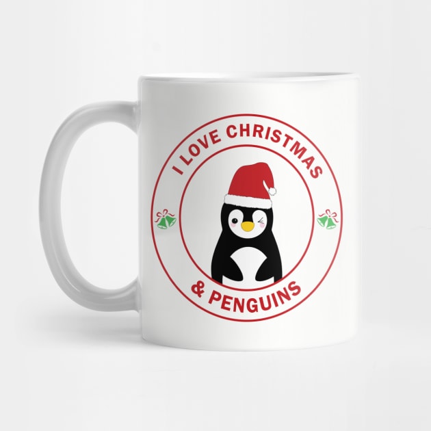 Christmas Penguin by Mint Cloud Art Studio